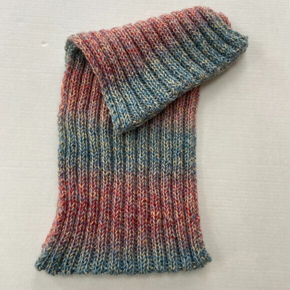 Beautiful Pink and Blue Ombre Knit Scarf - Picture 5 of 5